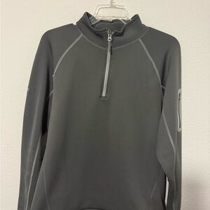 Marmot Gray Fleece Quarter-Zip Pullover Size L